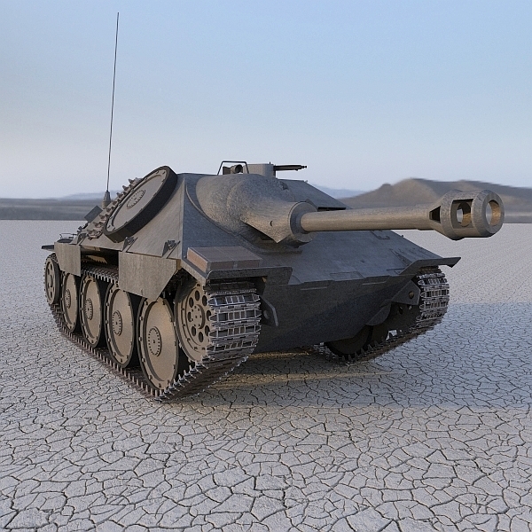 3d model hetzer german tank