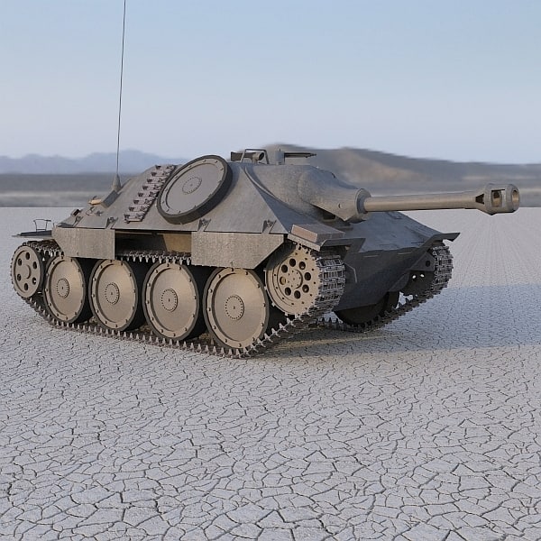 3d model hetzer german tank