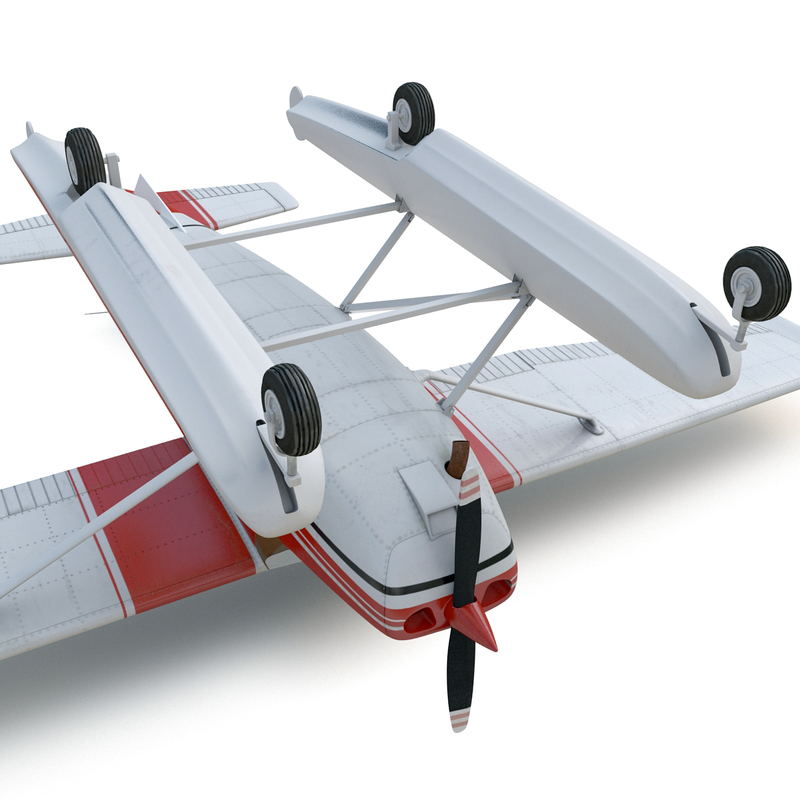 3d cessna 172 seaplane