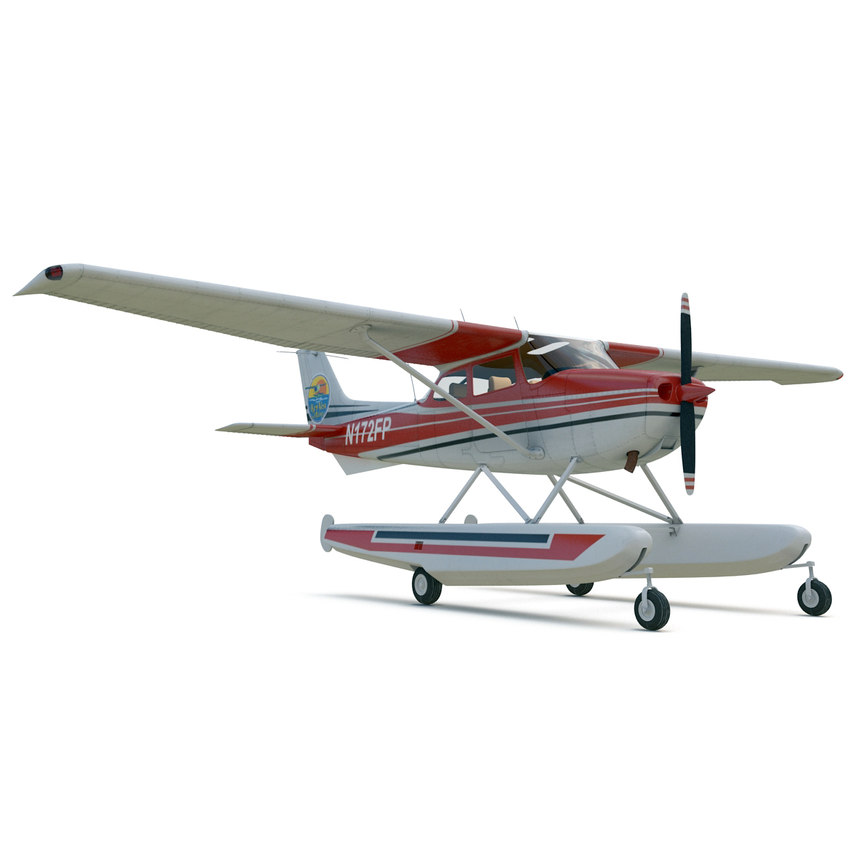 3d Cessna 172 Seaplane