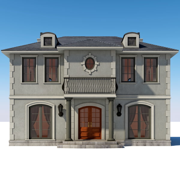 3d Model Faux Chateau House