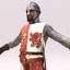 medieval heraldic knight helmet 3d model