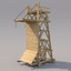 3d model medieval siegetower