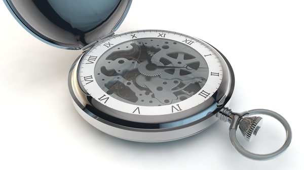 3d model pocket watch