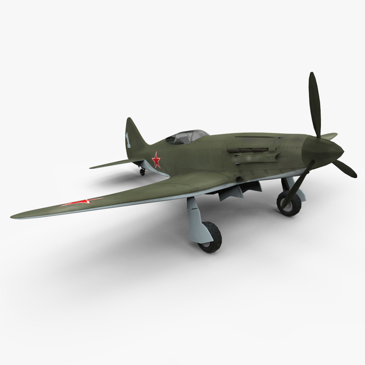 3d model mig-3 aircraft world