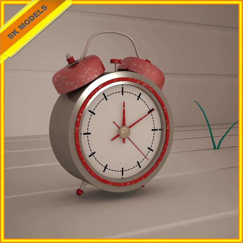 classic alarm clock 3d 3ds