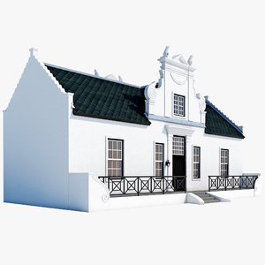 3d model cape dutch house