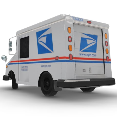 3d model usps truck