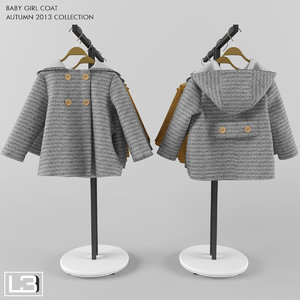 3d model zara baby coat