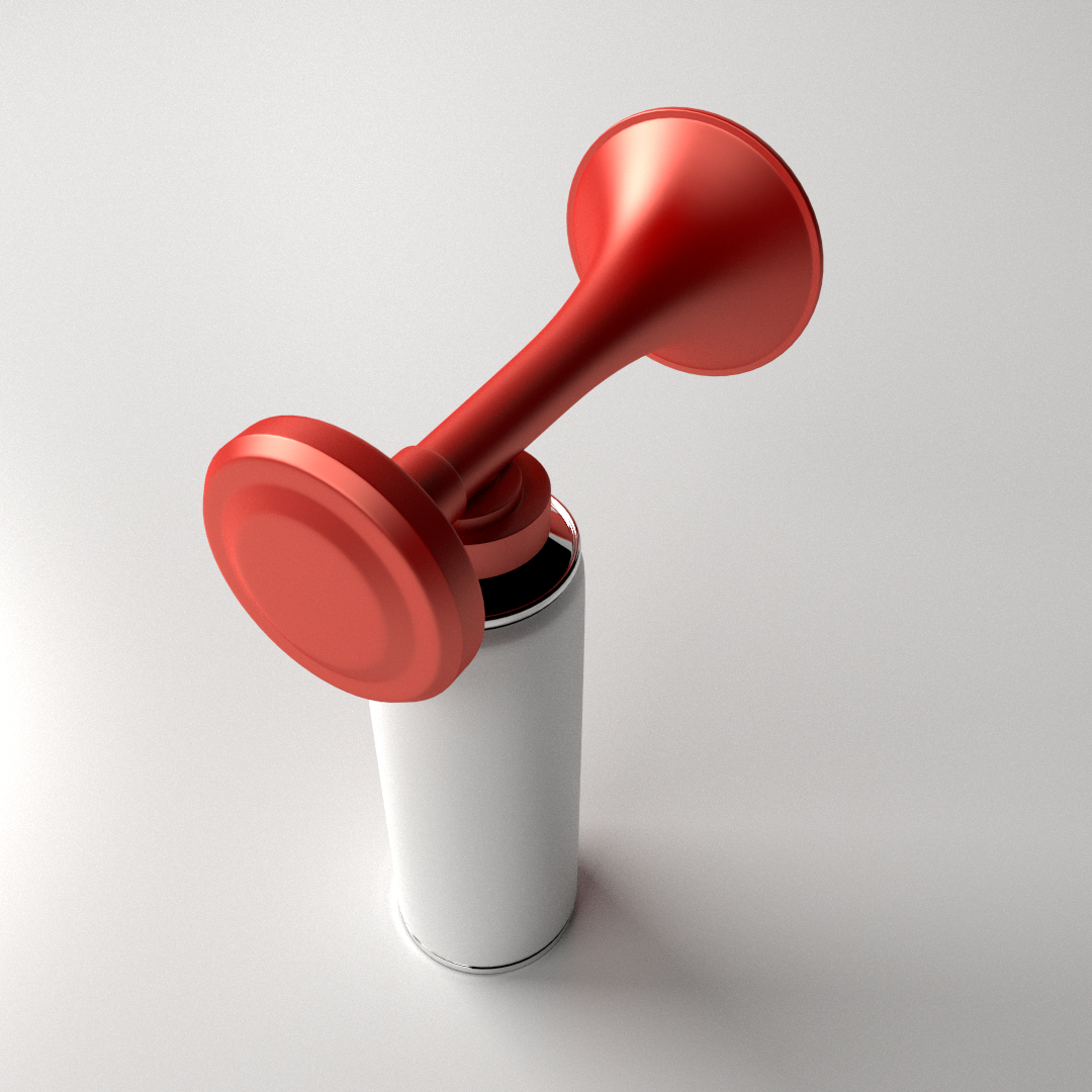 便携式空气喇叭3d模型