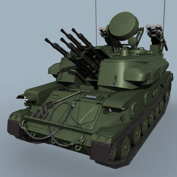 3d model of shilka m4 zsu-23-4