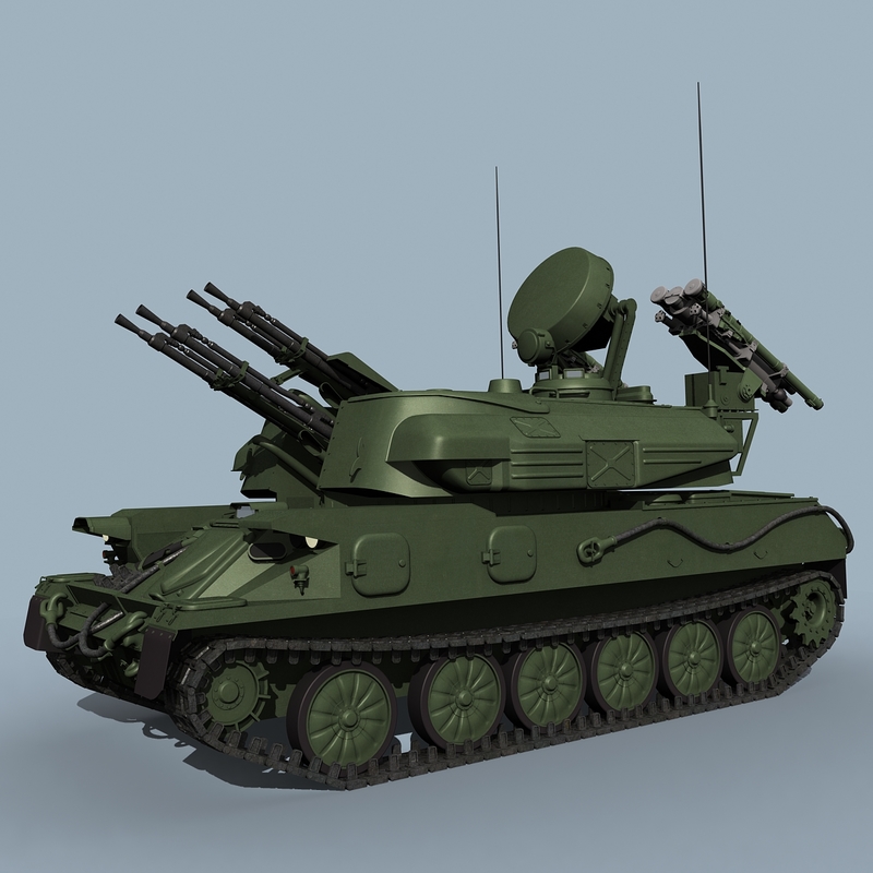 3d model of shilka m4 zsu-23-4