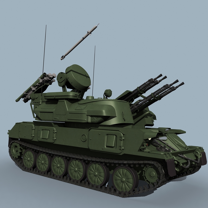 3d model of shilka m4 zsu-23-4