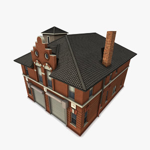 old-fashioned department building 3d model