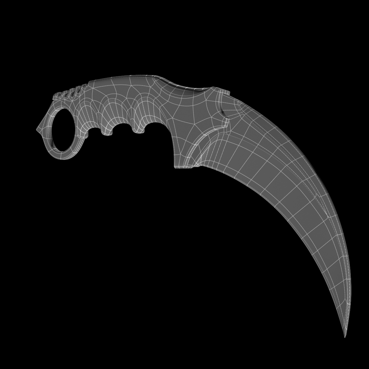 3ds max karambit knife