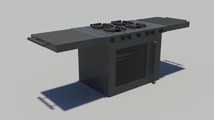 portable grill 3d model