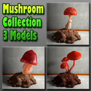 mushroom 3d obj