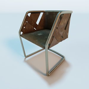 3d model henge strip chair