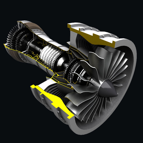 turbofan fan turbo 3d max