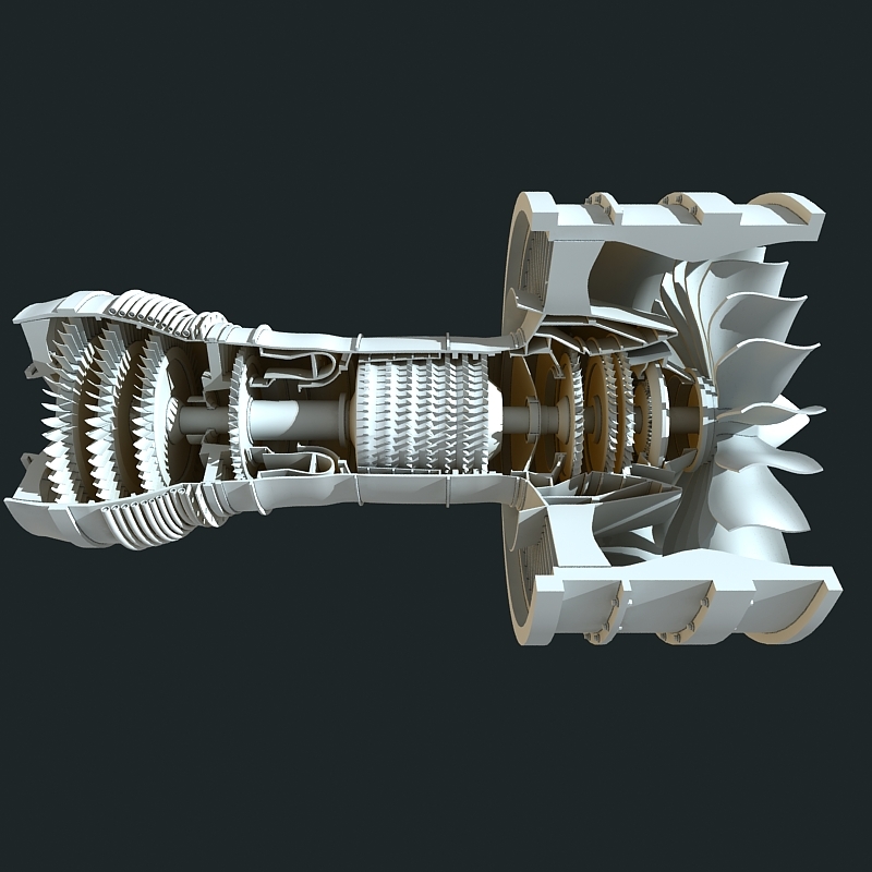 turbofan fan turbo 3d max