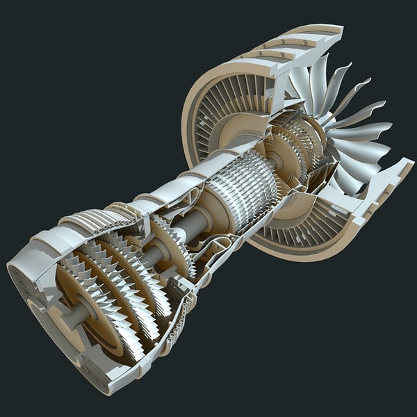 turbofan fan turbo 3d max