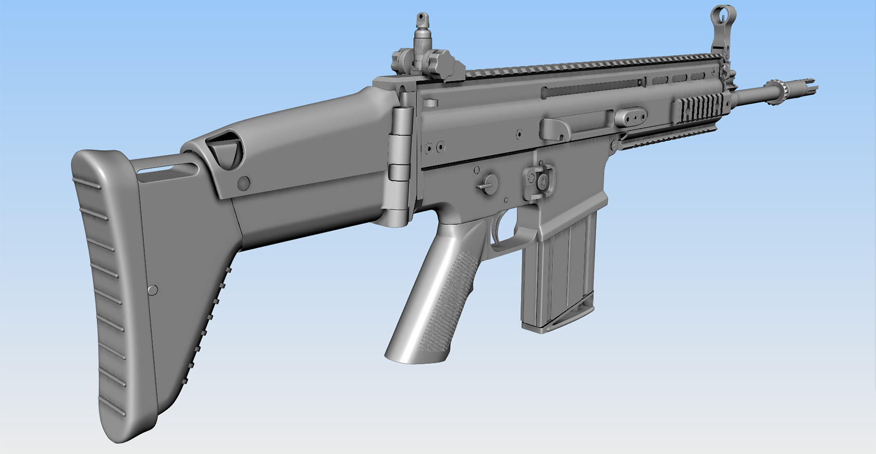 scar mk17 combat assault rifle obj