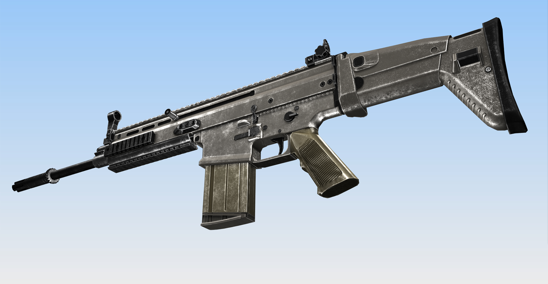 scar mk17 combat assault rifle obj