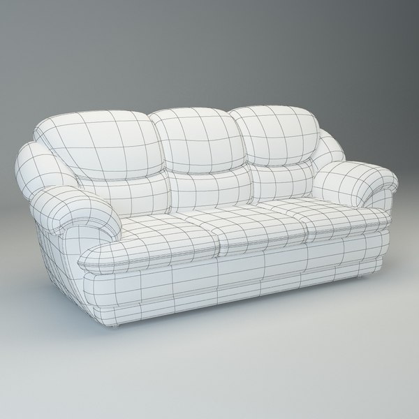 3d max basic sofa osvald