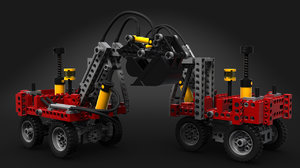 3d model toy pneumatic excavator