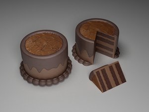 3d chocolate cake model