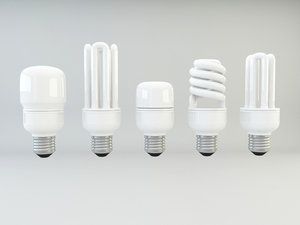 energy efficient cfl light bulbs 3d model