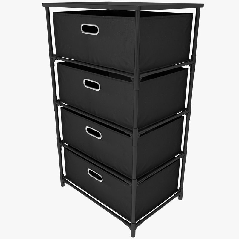 Drawer Canvas Storage Black 3d Max