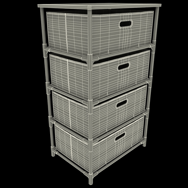 drawer canvas storage black 3d max
