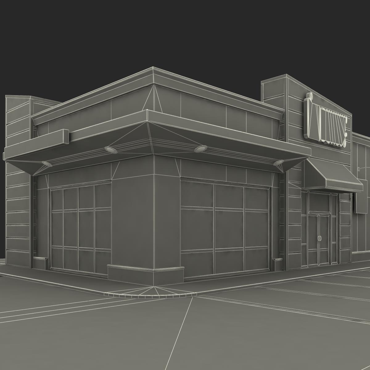 dunkin donuts restaurant 3d model