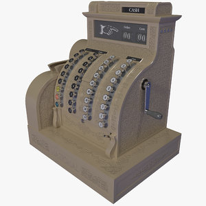 old cash register 2 3d model