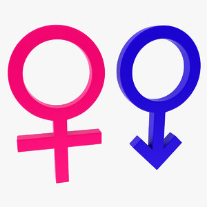 3d gender symbol model