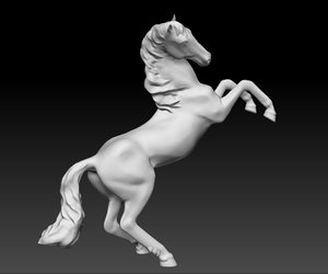 3d model statuette horse