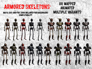 3d skeleton armor