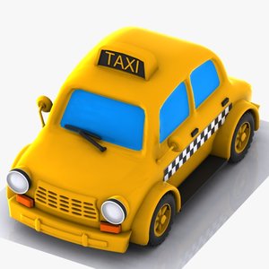 taxi car cartoon 3ds
