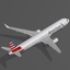 3d model sharkleted airbus a321neo american airlines