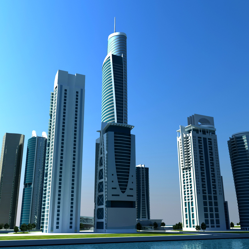 3d model of dubai marina