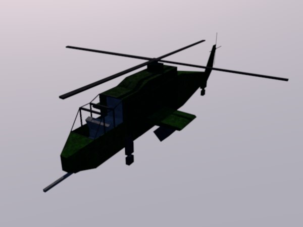 Minecraftの攻撃ヘリコプター3dモデル Turbosquid