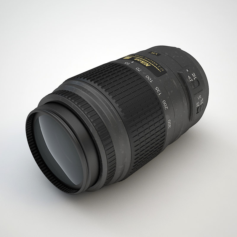 尼康相机镜头55300mm3d模型