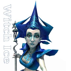 character witch ice 3d c4d