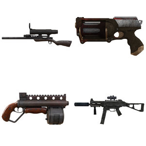 3d model weapon sniper