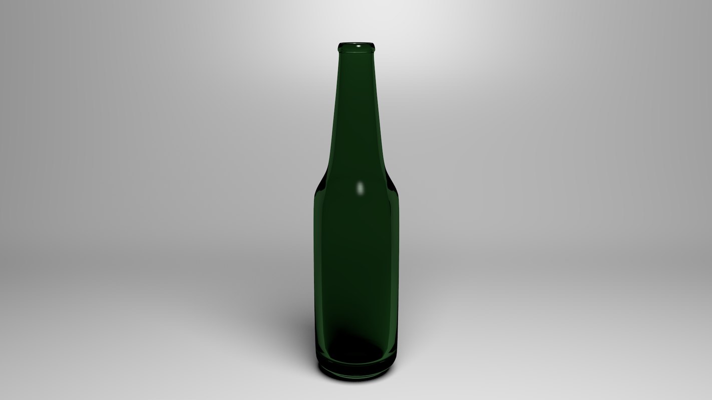 beer bottle 3d obj