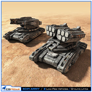 scifi army ground units 3d max