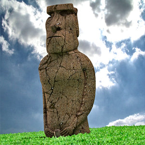 3dsmax realistic moai