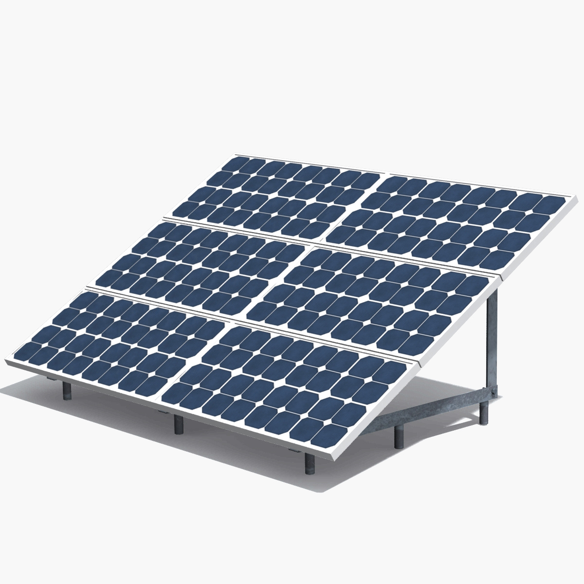 realistic solar panel 3d max
