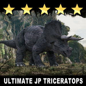 3d model rare triceratops dinosaur
